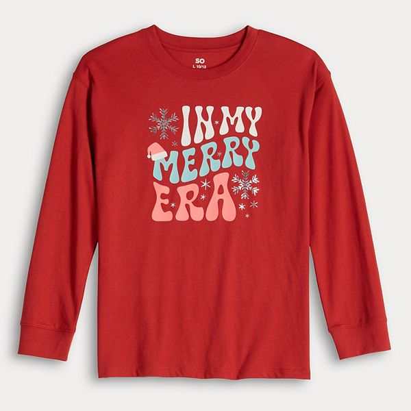 Детская футболка с длинным рукавом и принтом So, Merry Era Red
Детская футболка с длинным рукавом и принтом So, Merry Era Red