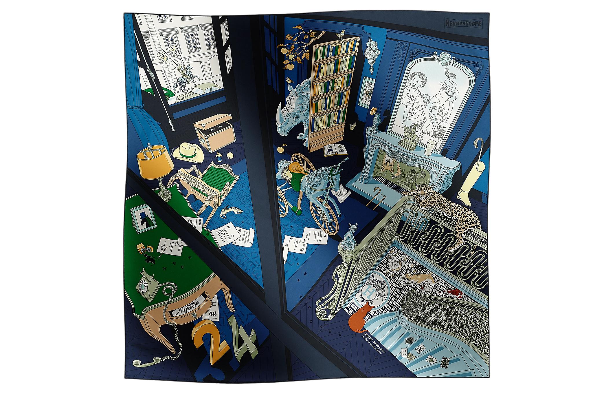 HERMES Шёлковый шарф, Blue
HERMES Шёлковый шарф, Blue