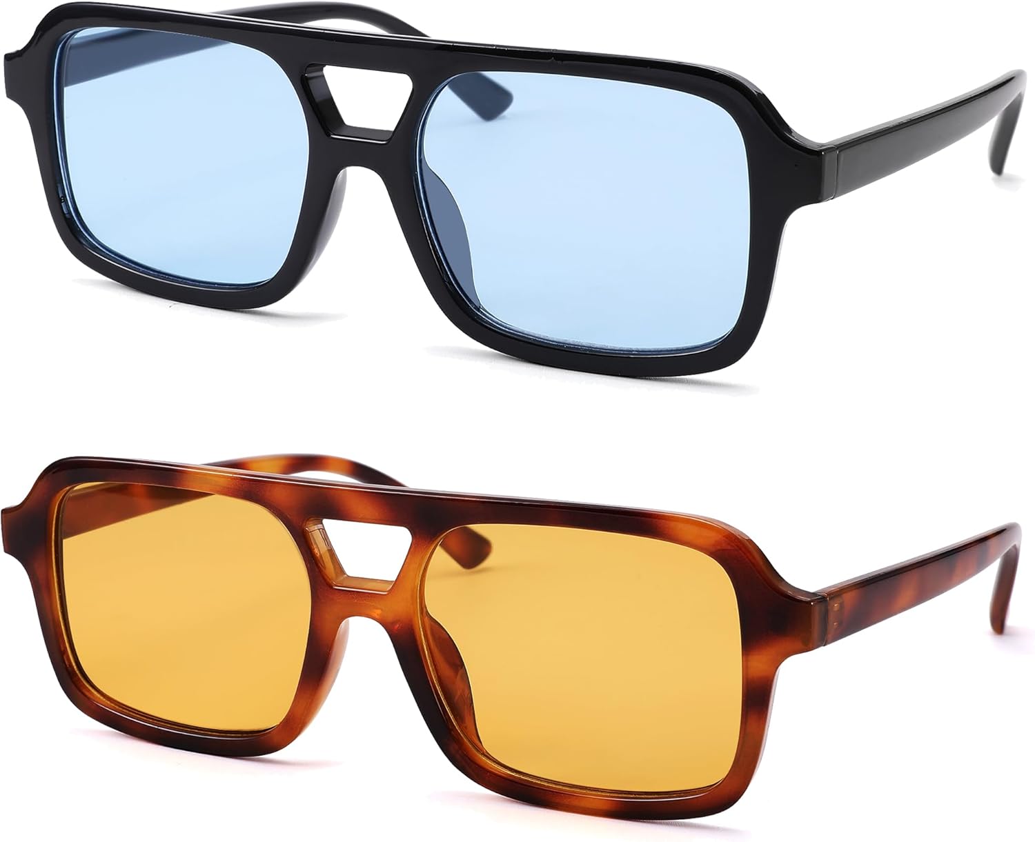 Солнцезащитные очки-авиаторы NULOOQ в стиле ретро 70-х, квадратные, для женщин и мужчин, винтажные, модные, прямоугольные, с оранжевыми линзами, A3* (Yellow Tortoise Frame/Orange Lens + Black Frame/Blue Lens) - 2 Pack
Солнцезащитные очки-авиаторы NULOOQ в стиле ретро 70-х, квадратные, для женщин и мужчин, винтажные, модные, прямоугольные, с оранжевыми линзами, A3* (Yellow Tortoise Frame/Orange Lens + Black Frame/Blue Lens) - 2 Pack