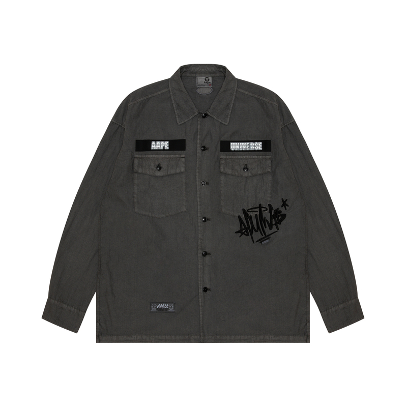 Рубашка Cotton blend с лентой-логотипом *A Bathing APE Aape, черный
Рубашка Cotton blend с лентой-логотипом *A Bathing APE Aape, черный