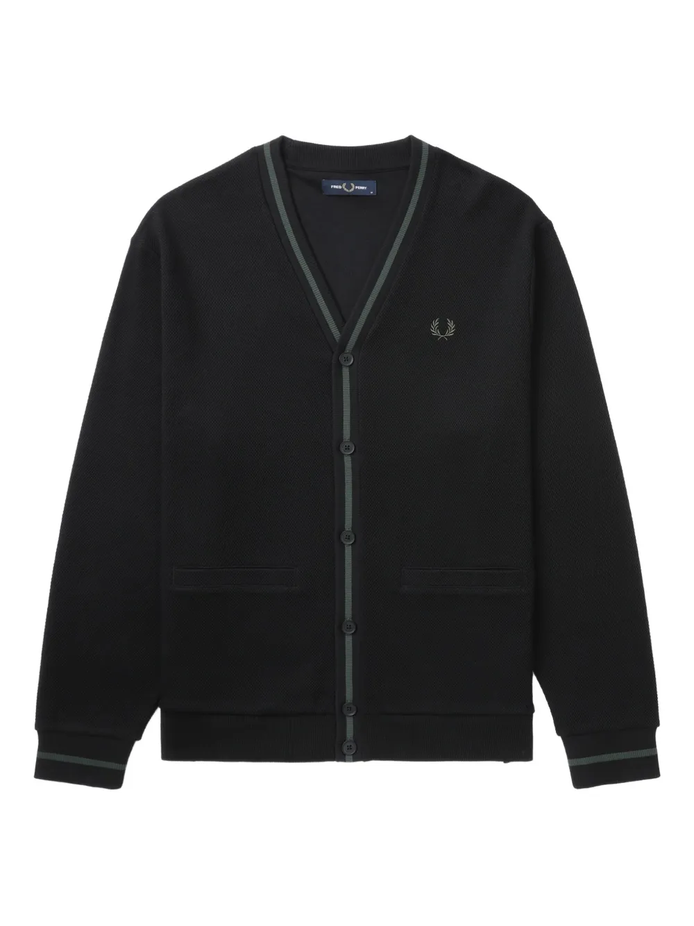 Хлопковый кардиган с вышитым логотипом Fred Perry, черный
Хлопковый кардиган с вышитым логотипом Fred Perry, черный