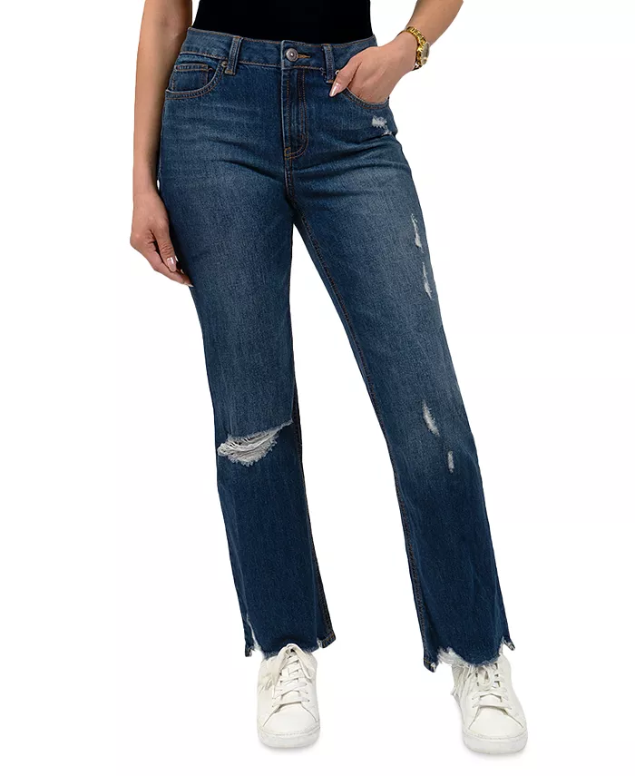 Джинсы с высокой посадкой и потертостями прямого кроя Juniors' High Rise Distressed Straight-Leg Rewash, синий
Джинсы с высокой посадкой и потертостями прямого кроя Juniors' High Rise Distressed Straight-Leg Rewash, синий