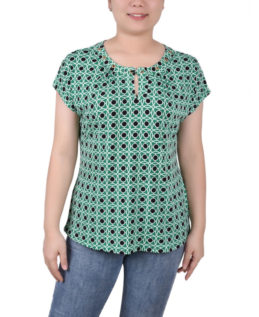 Женская блузка с удлиненными рукавами и люверсами NY Collection, Green Alcalacirc
Женская блузка с удлиненными рукавами и люверсами NY Collection, Green Alcalacirc