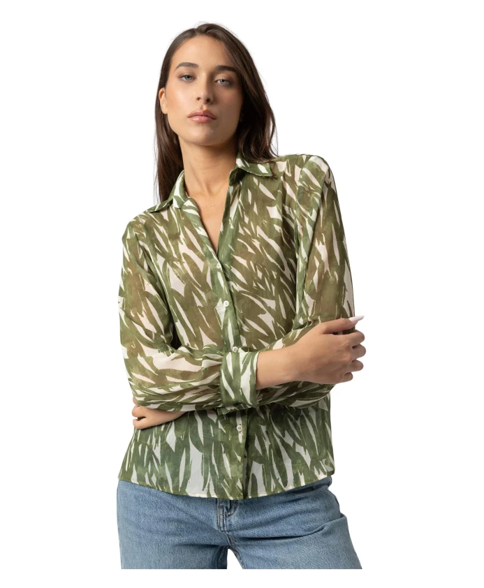 Элегантная рубашка с длинными рукавами и принтом Kocca, зеленый
Элегантная рубашка с длинными рукавами и принтом Kocca, зеленый