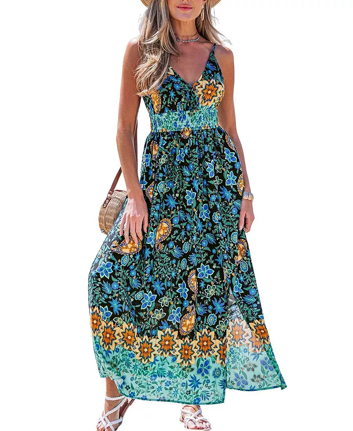 Женское вечернее пляжное платье макси с цветочным принтом Cupshe, синий
Женское вечернее пляжное платье макси с цветочным принтом Cupshe, синий