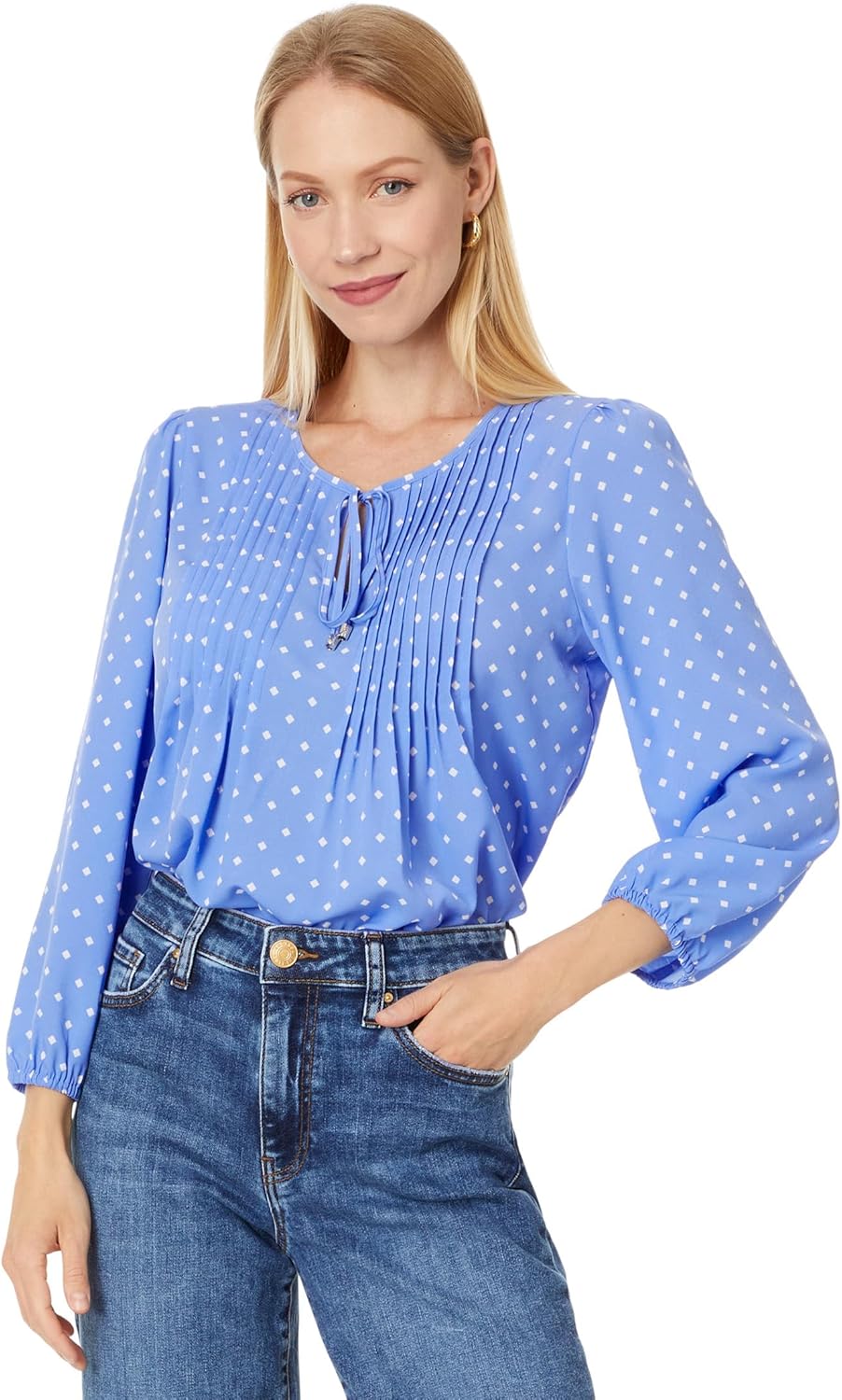 Женская блузка в крестьянском стиле с цветочным принтом от Tommy Hilfiger, French Blue/Ivory
Женская блузка в крестьянском стиле с цветочным принтом от Tommy Hilfiger, French Blue/Ivory