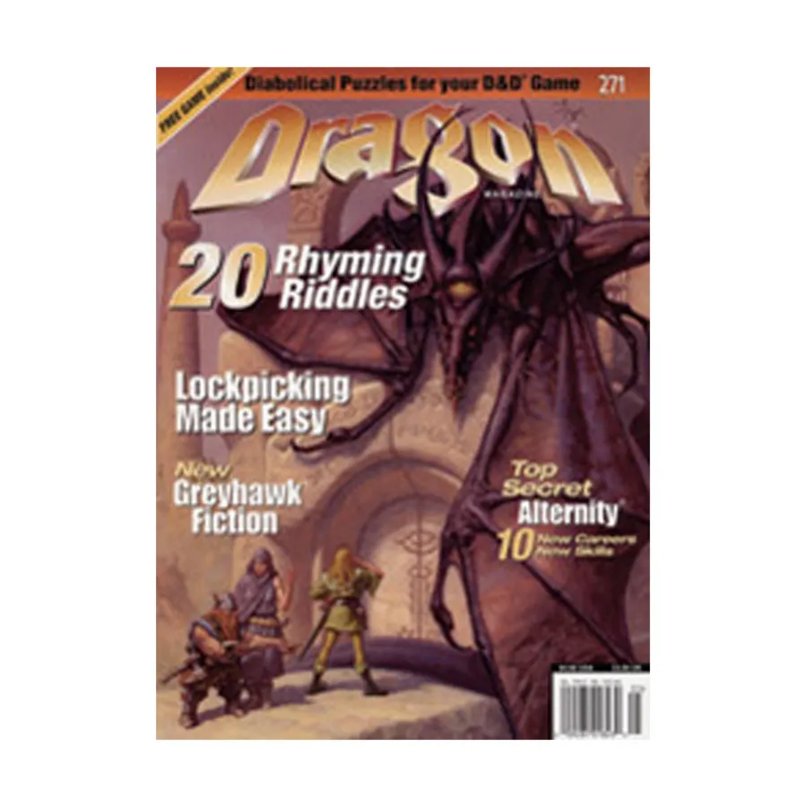 Журнал #271 "20 Rhyming Riddles, Colossus Game", Dragon Magazine #251 - #300
Журнал #271 "20 Rhyming Riddles, Colossus Game", Dragon Magazine #251 - #300