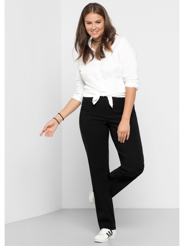 Тканевые брюки sheego, черный
Тканевые брюки sheego, черный