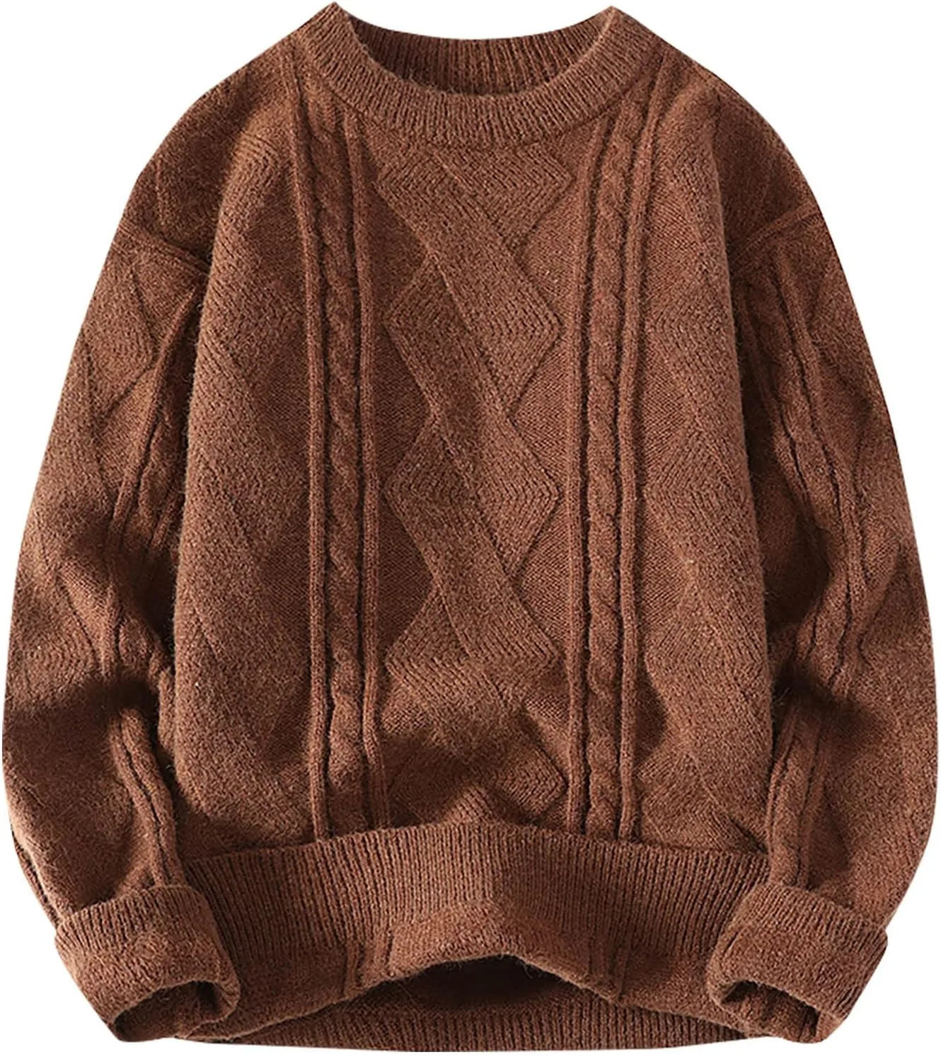 Мужской свитер оверсайз с круглым вырезом
Мужской свитер оверсайз с круглым вырезом