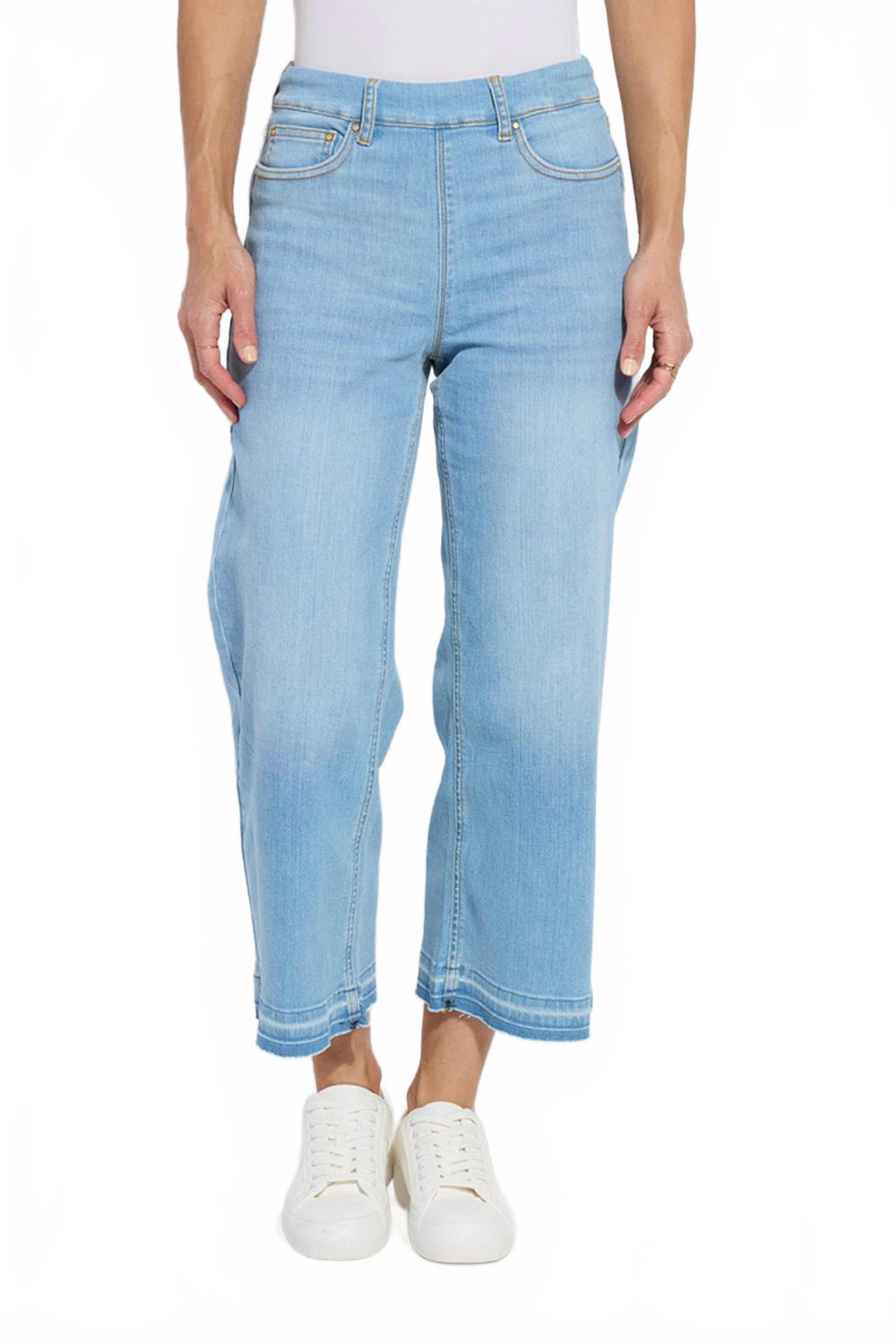 Женские джинсы Франсес с широкими штанинами укороченные в синем цвете Lysse
Женские джинсы Франсес с широкими штанинами укороченные в синем цвете Lysse