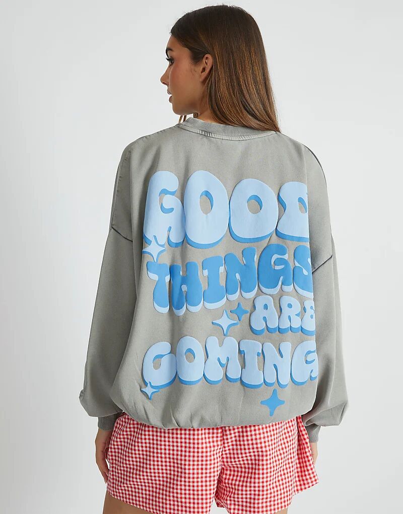 Толстовка Skinnydip London "Грядут хорошие вещи" серого цвета
Толстовка Skinnydip London "Грядут хорошие вещи" серого цвета