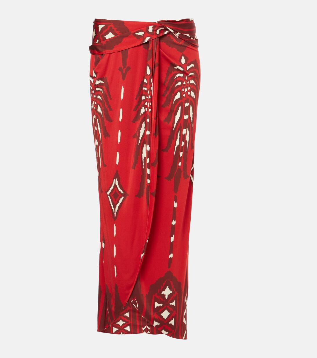 Юбка миди с принтом и переплетением Johanna Ortiz, цвет apacheria red-wine-ecru 
Юбка миди с принтом и переплетением Johanna Ortiz, цвет apacheria red-wine-ecru