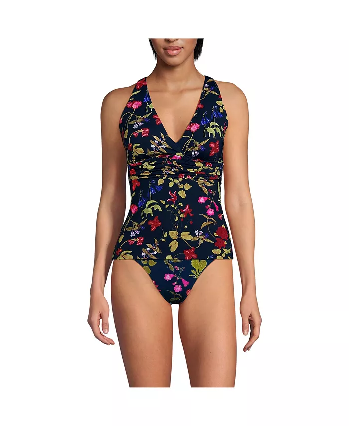 Женский топ-танкини с V-образным вырезом и перекрещивающимися бретелями на спине Lands' End, синий
Женский топ-танкини с V-образным вырезом и перекрещивающимися бретелями на спине Lands' End, синий