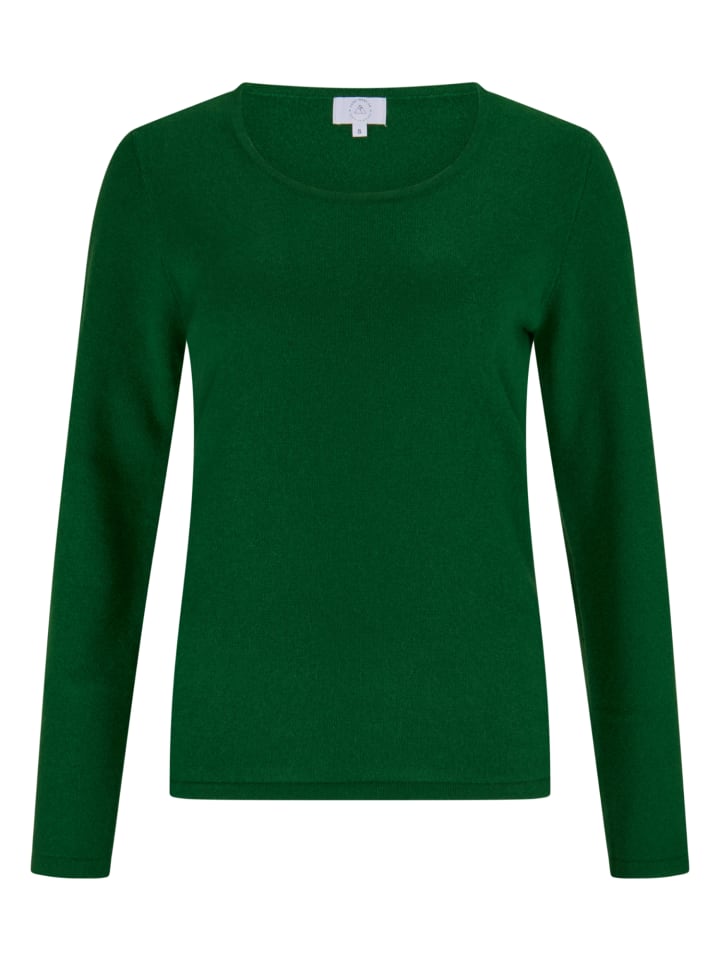 Зеленый свитер с круглым вырезом CASH-MERE.CH
Зеленый свитер с круглым вырезом CASH-MERE.CH