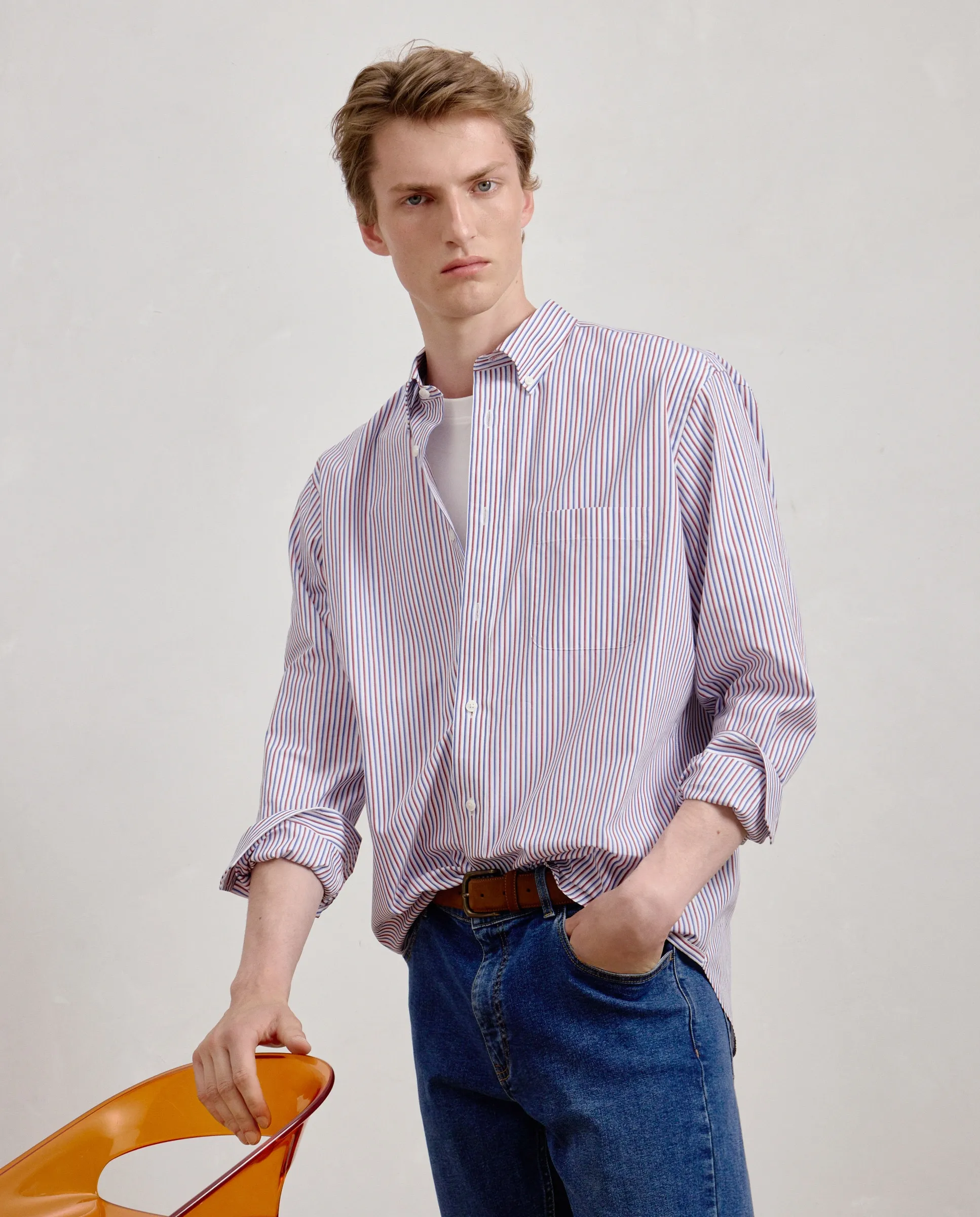 Мужская классическая рубашка с длинным рукавом из поплина в полоску Kodak Dustin, бордовый
Мужская классическая рубашка с длинным рукавом из поплина в полоску Kodak Dustin, бордовый