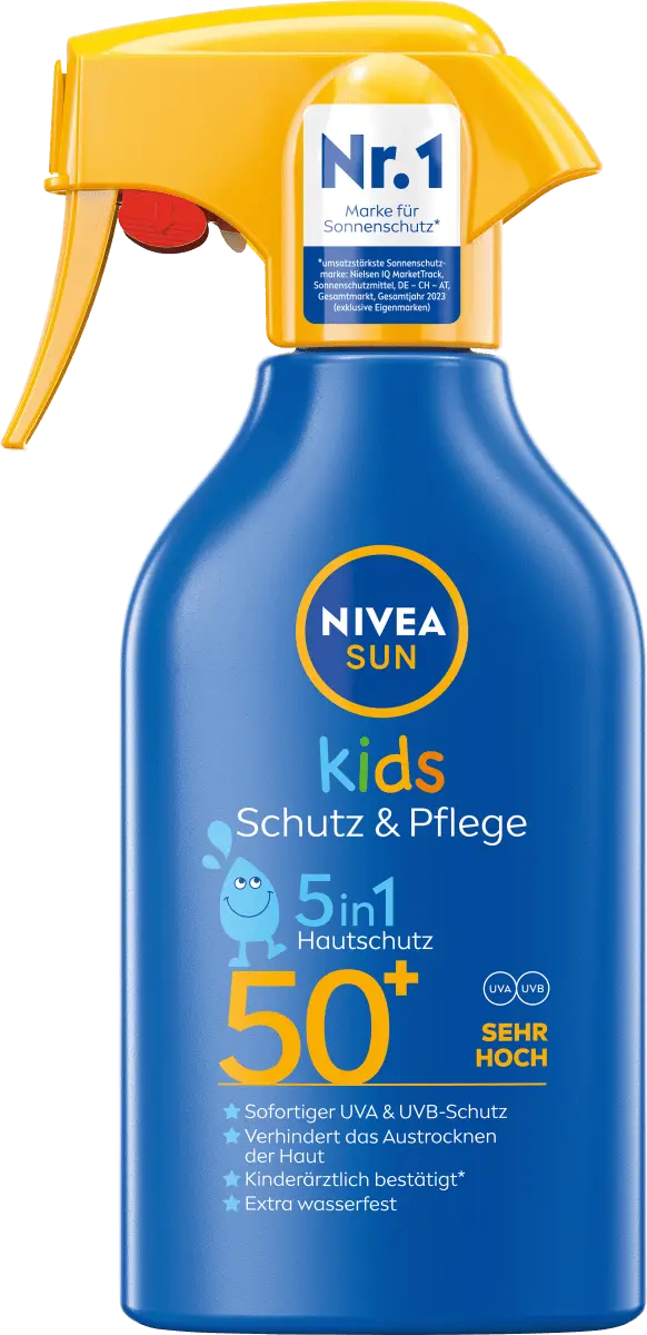 Солнцезащитный спрей для защиты детей и усилителя Уход SPF 50+ 250мл NIVEA
Солнцезащитный спрей для защиты детей и усилителя Уход SPF 50+ 250мл NIVEA