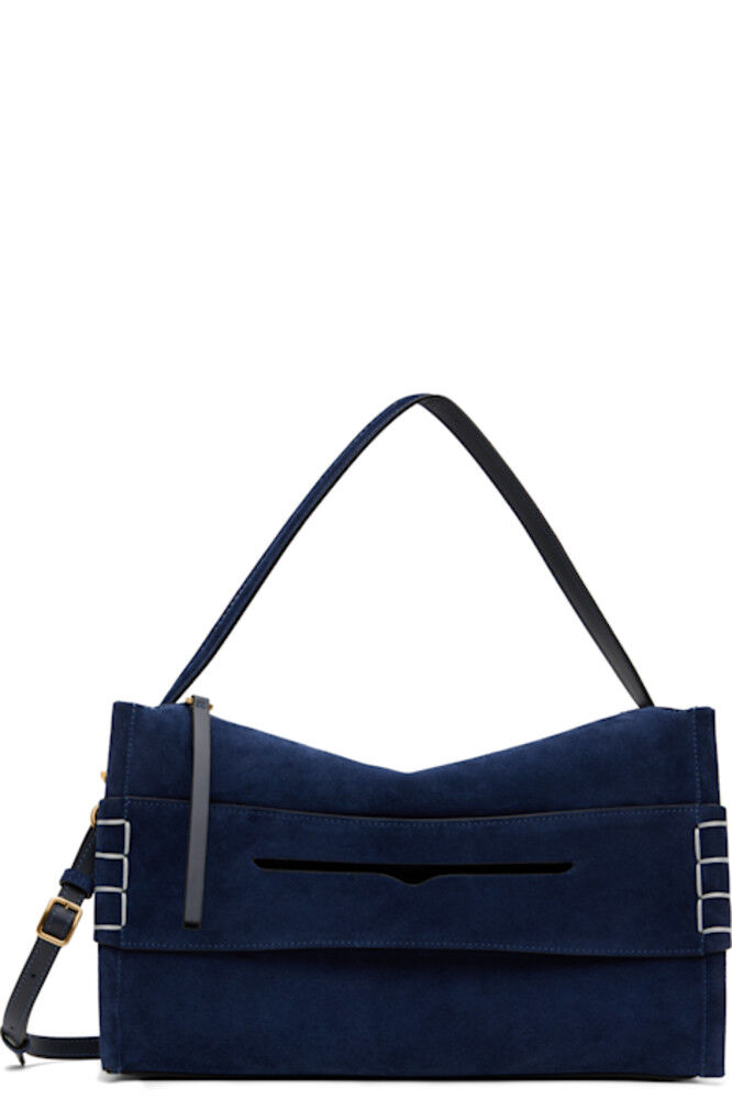 Сумка-лофер темно-синего цвета среднего размера JW Anderson
Сумка-лофер темно-синего цвета среднего размера JW Anderson