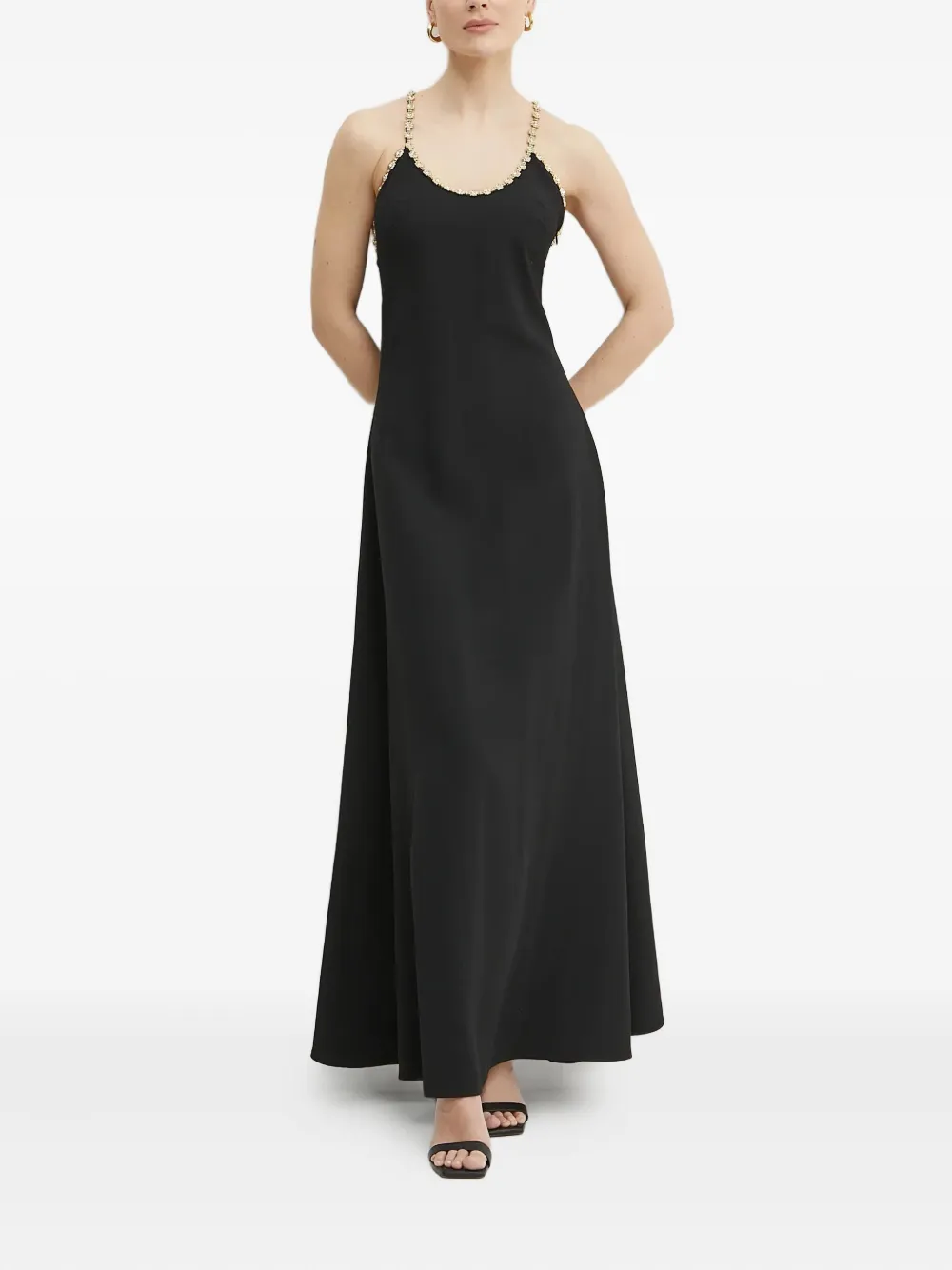 Макси-платье с декоративными лямками Silvian Heach, черный
Макси-платье с декоративными лямками Silvian Heach, черный