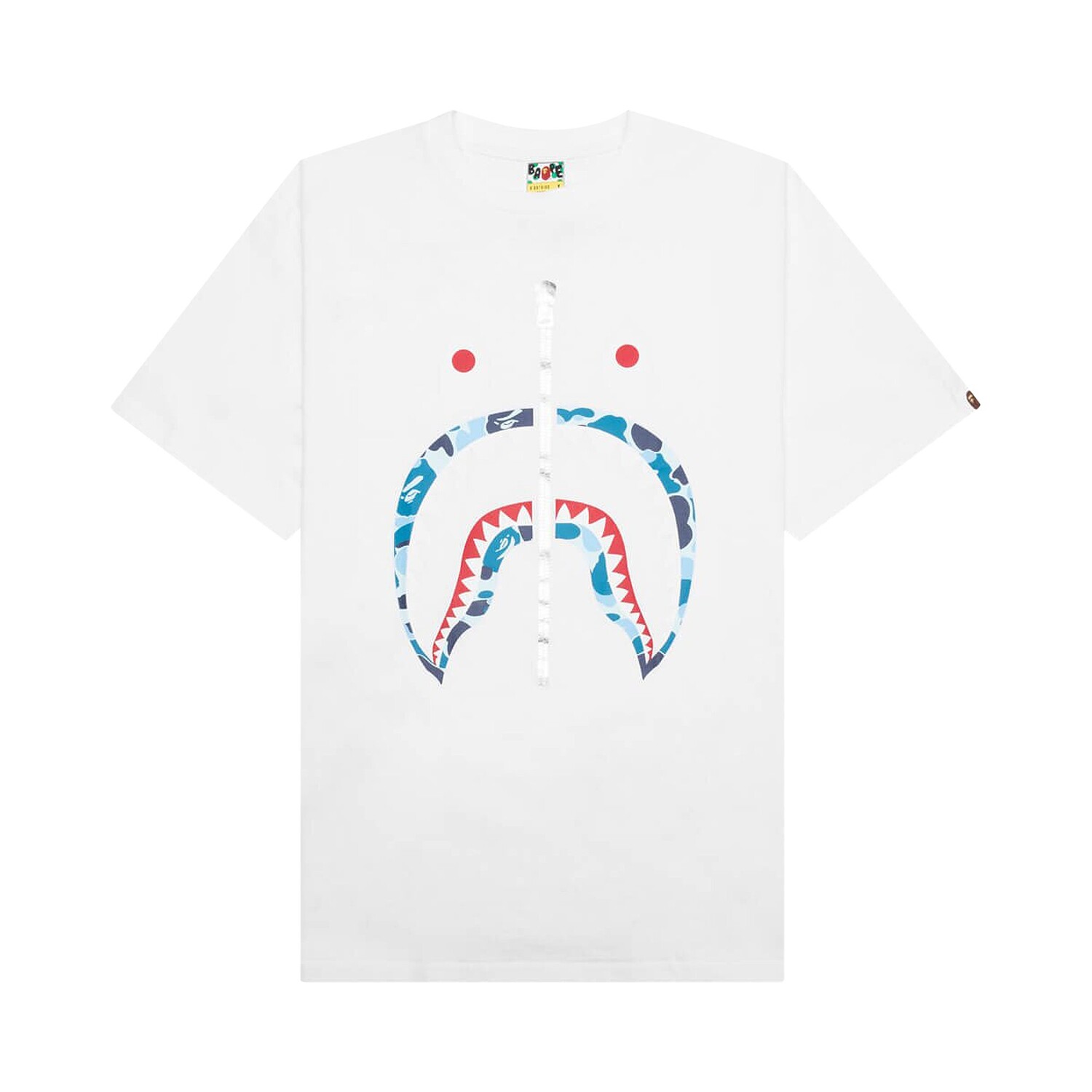 Футболка BAPE ABC Camo Shark, цвет Белый/Синий
Футболка BAPE ABC Camo Shark, цвет Белый/Синий