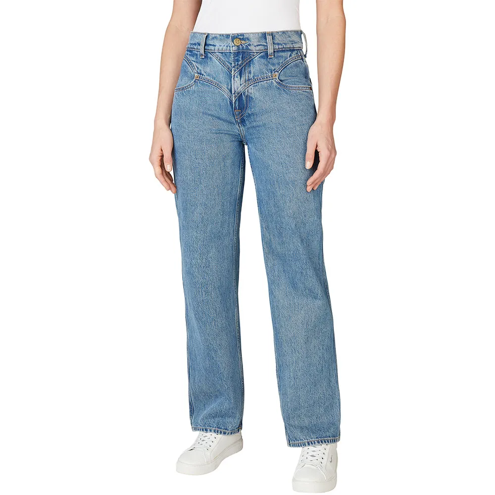 Джинсы Pepe Jeans Robyn Western Straight high waist jeans, синий
Джинсы Pepe Jeans Robyn Western Straight high waist jeans, синий