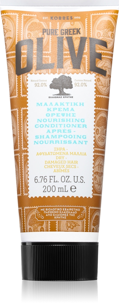 Кондиционер из чистого греческого оливкового масла для сухих и поврежденных волос Korres, 200 мл
Кондиционер из чистого греческого оливкового масла для сухих и поврежденных волос Korres, 200 мл