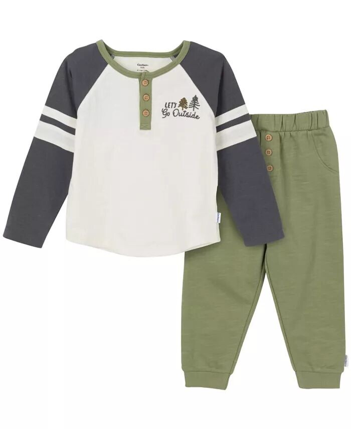 Рубашка на пуговицах и джоггеры для маленьких мальчиков, комплект из 2 предметов Gerber, синий
Рубашка на пуговицах и джоггеры для маленьких мальчиков, комплект из 2 предметов Gerber, синий