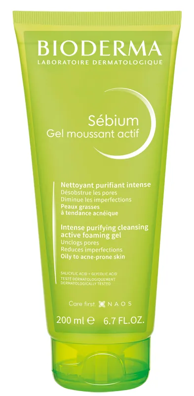 Bioderma Sebium Gel Moussant Actif Очищающий гель 200 мл
Bioderma Sebium Gel Moussant Actif Очищающий гель 200 мл