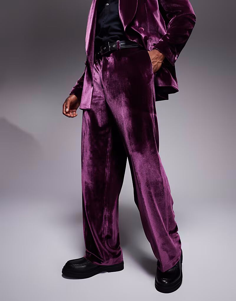 Широкие брюки ASOS DESIGN из бордового бархата
Широкие брюки ASOS DESIGN из бордового бархата