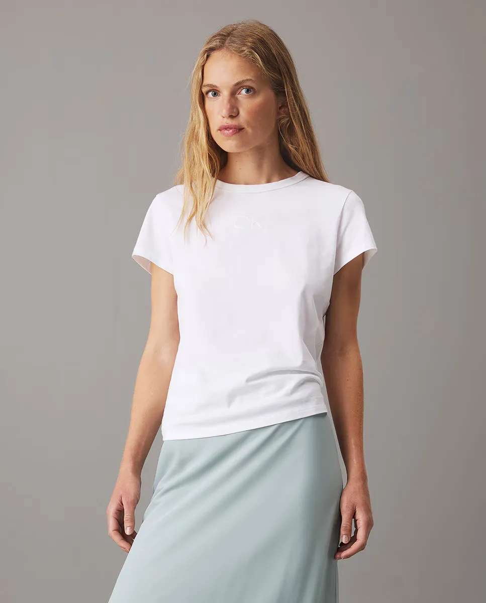 Женская атласная футболка с монограммой Calvin Klein, белый
Женская атласная футболка с монограммой Calvin Klein, белый