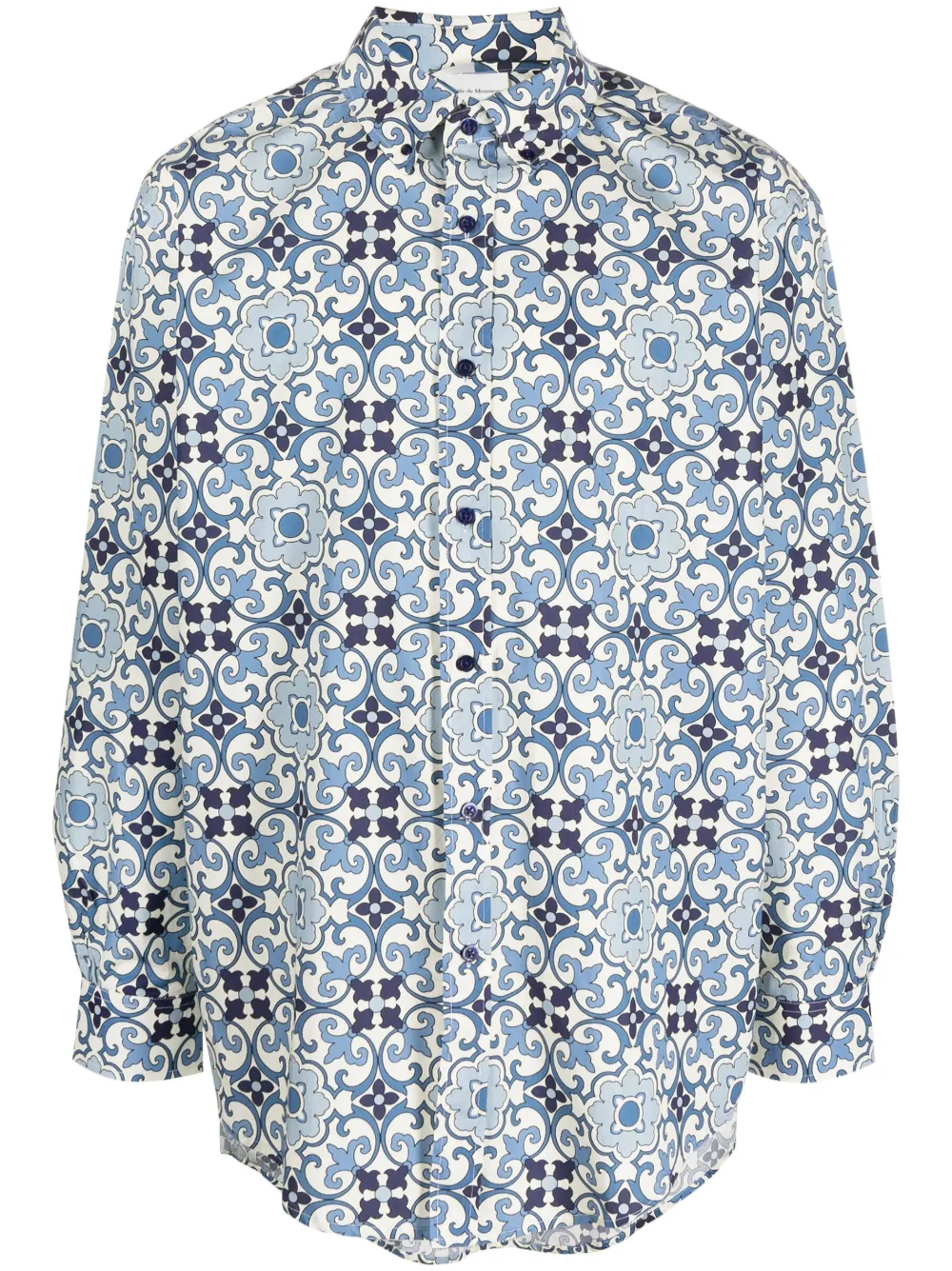 Рубашка Faïence с геометричным принтом Drôle De Monsieur, синий
Рубашка Faïence с геометричным принтом Drôle De Monsieur, синий