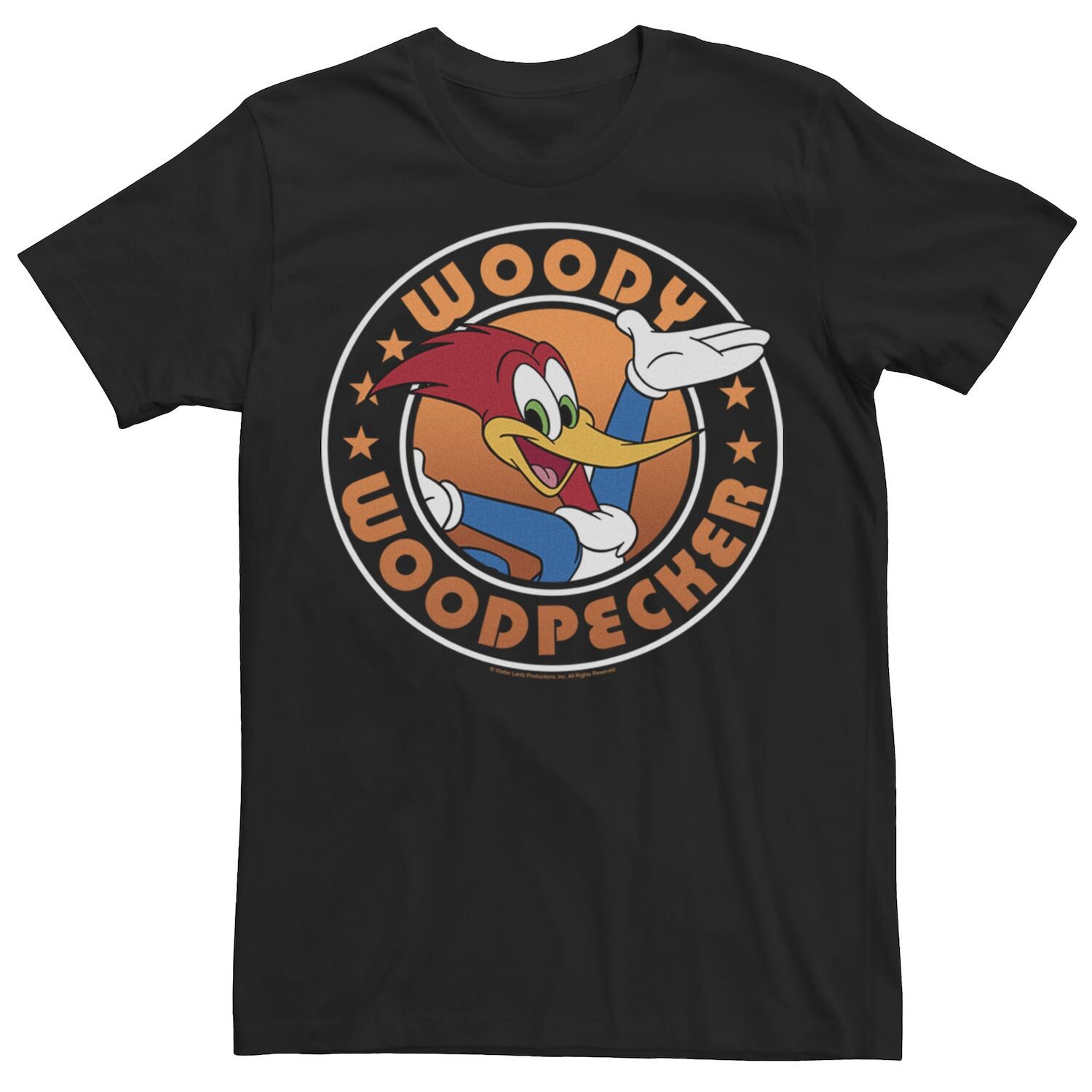 Мужская футболка с круглым штампом и портретом Woody Woodpecker Licensed Character 
Мужская футболка с круглым штампом и портретом Woody Woodpecker Licensed Character