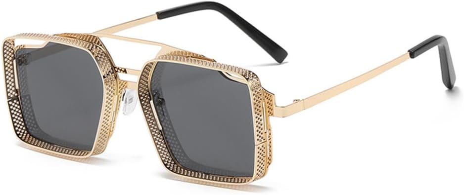 Женские солнцезащитные очки, солнцезащитные очки в стиле стимпанк, металлические солнцезащитные очки, ретро-очки, мужские солнцезащитные очки с защитой от УФ-излучения UV400, очки с двойной перемычкой LANGSER, Gold Black
Женские солнцезащитные очки, солнцезащитные очки в стиле стимпанк, металлические солнцезащитные очки, ретро-очки, мужские солнцезащитные очки с защитой от УФ-излучения UV400, очки с двойной перемычкой LANGSER, Gold Black