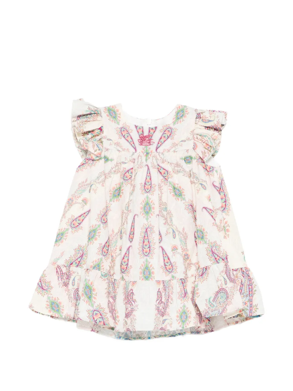 Платье с рюшами и узором пейсли ETRO KIDS, бежевый
Платье с рюшами и узором пейсли ETRO KIDS, бежевый