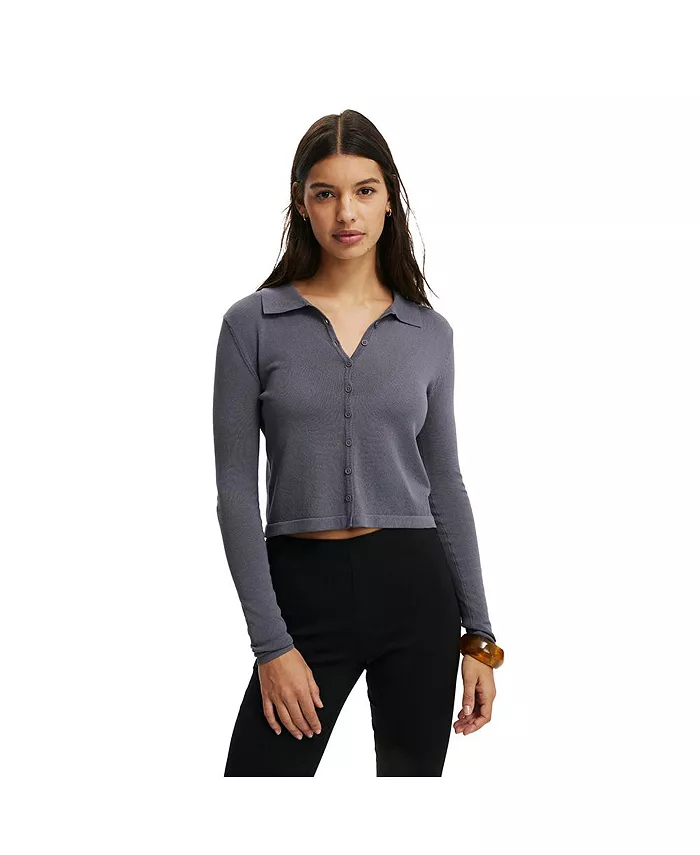 Трикотажное поло с длинным рукавом на пуговицах COTTON ON, серый
Трикотажное поло с длинным рукавом на пуговицах COTTON ON, серый