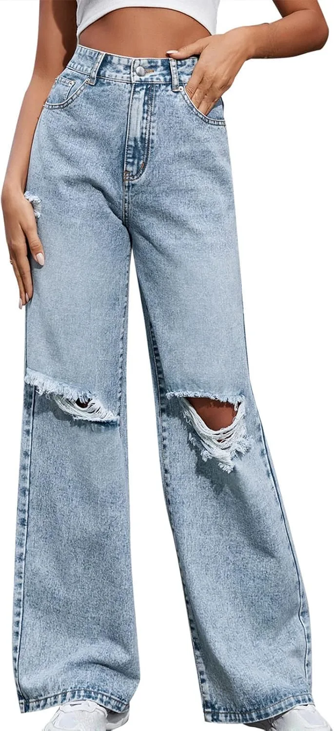 Джинсы женские High Waisted Ripped Blue с завязкой на пуговице
Джинсы женские High Waisted Ripped Blue с завязкой на пуговице