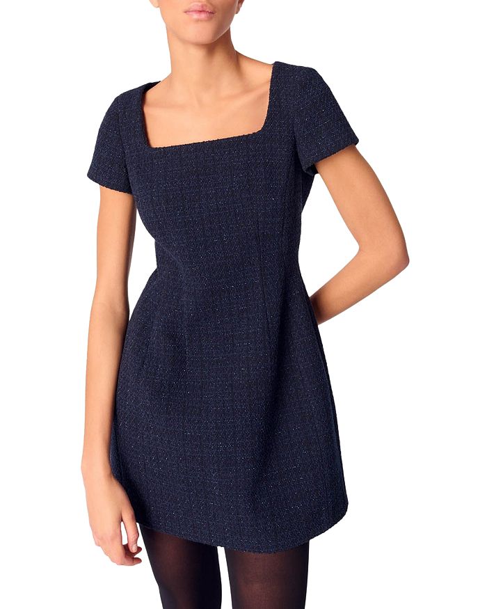 Короткое платье из твида Maje, синий
Короткое платье из твида Maje, синий