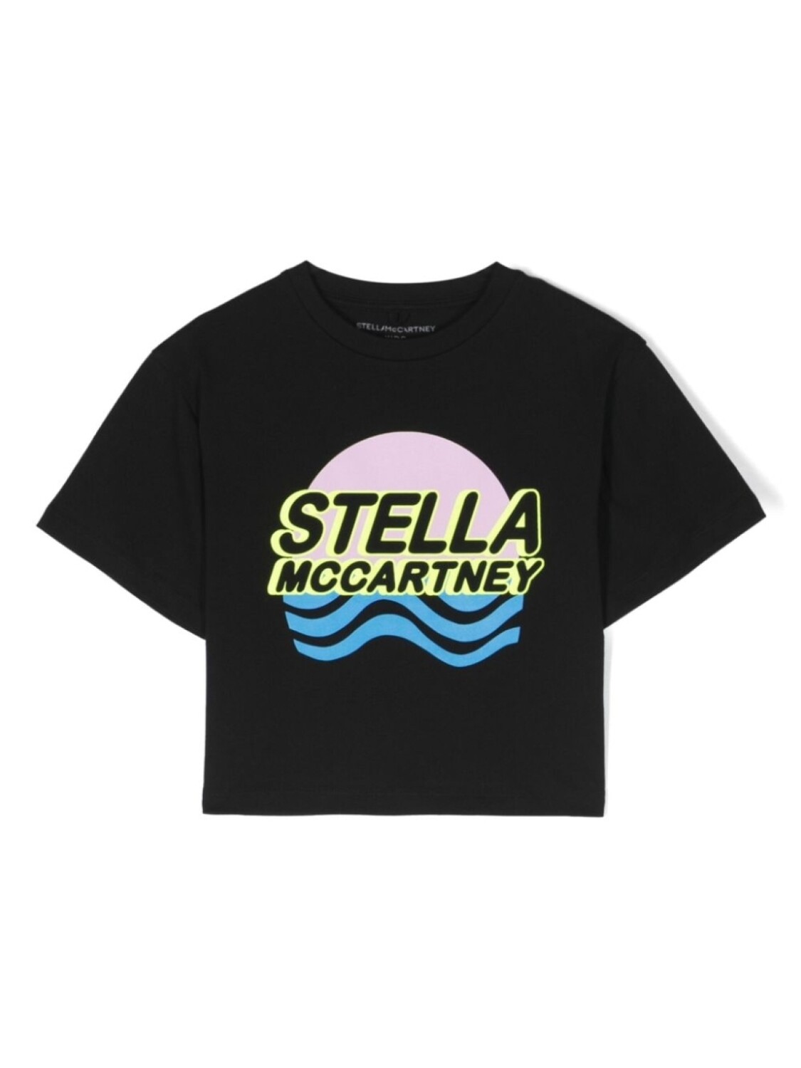 Stella McCartney Kids укороченная футболка с логотипом, черный
Stella McCartney Kids укороченная футболка с логотипом, черный