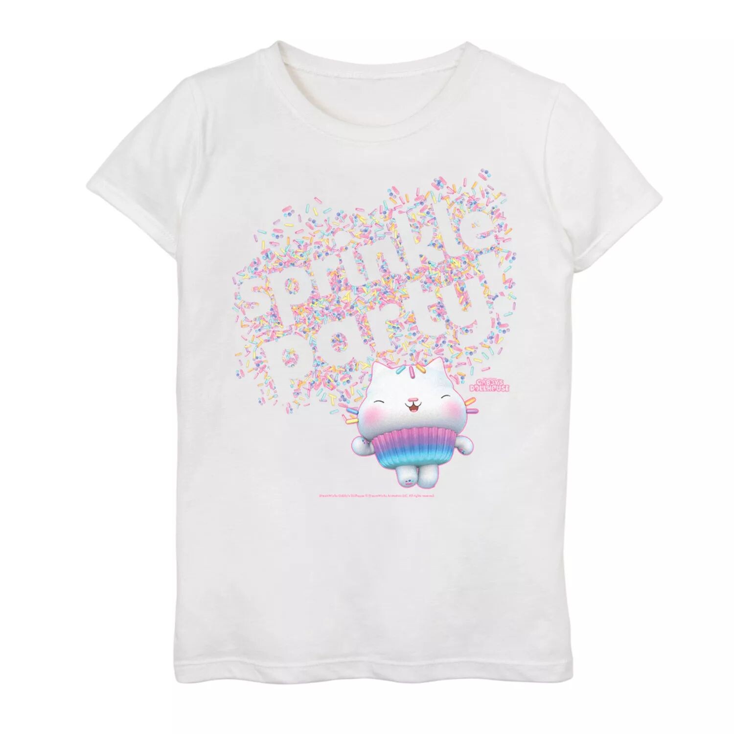 Футболка с рисунком «Кукольный домик Габби» для девочек 7–16 лет Cakey Cat Sprinkle Party Licensed Character
Футболка с рисунком «Кукольный домик Габби» для девочек 7–16 лет Cakey Cat Sprinkle Party Licensed Character