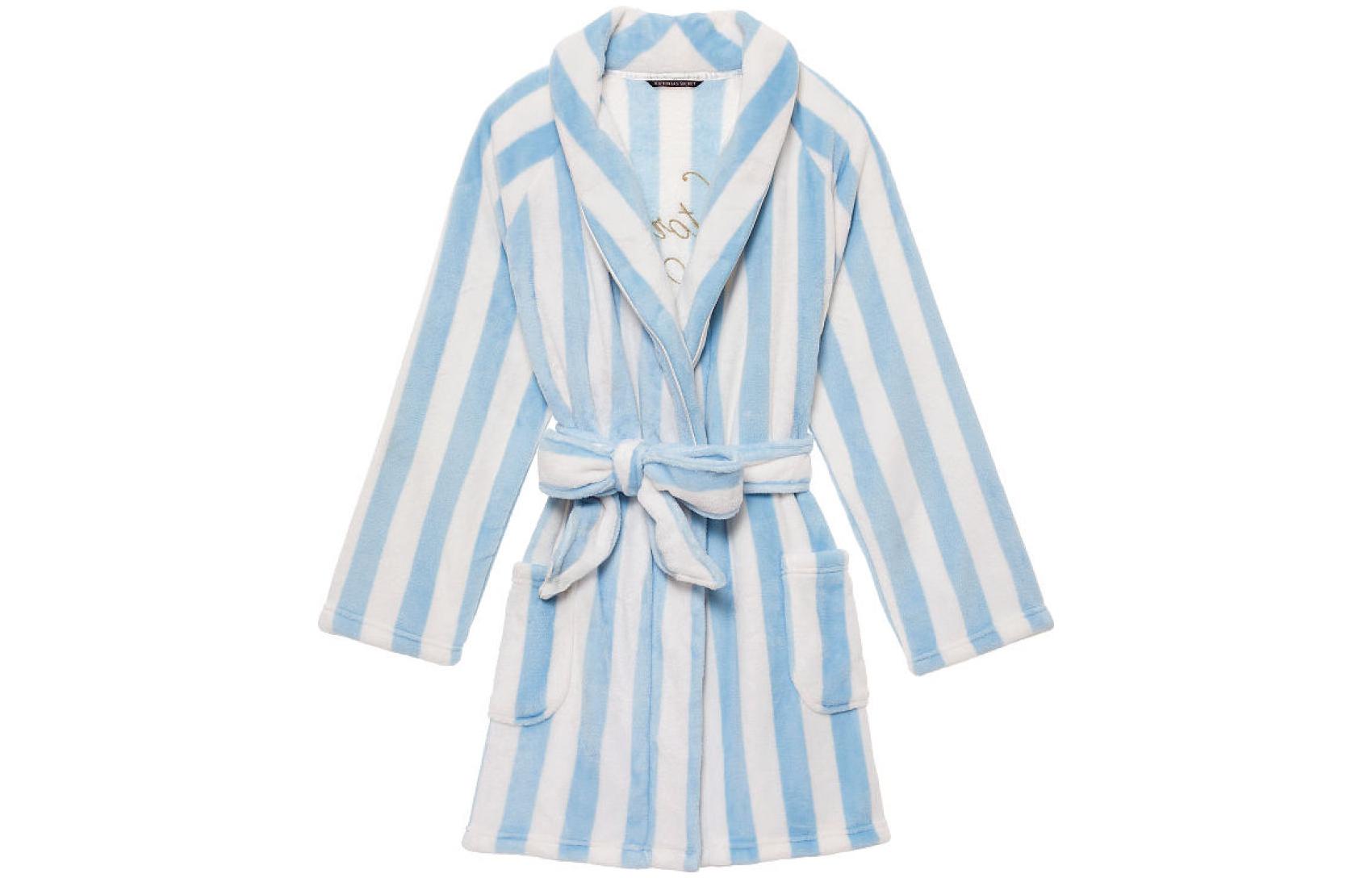 Victoria'S Secret Спальный халат женский, сине-белый, в толстую полоску
Victoria'S Secret Спальный халат женский, сине-белый, в толстую полоску
