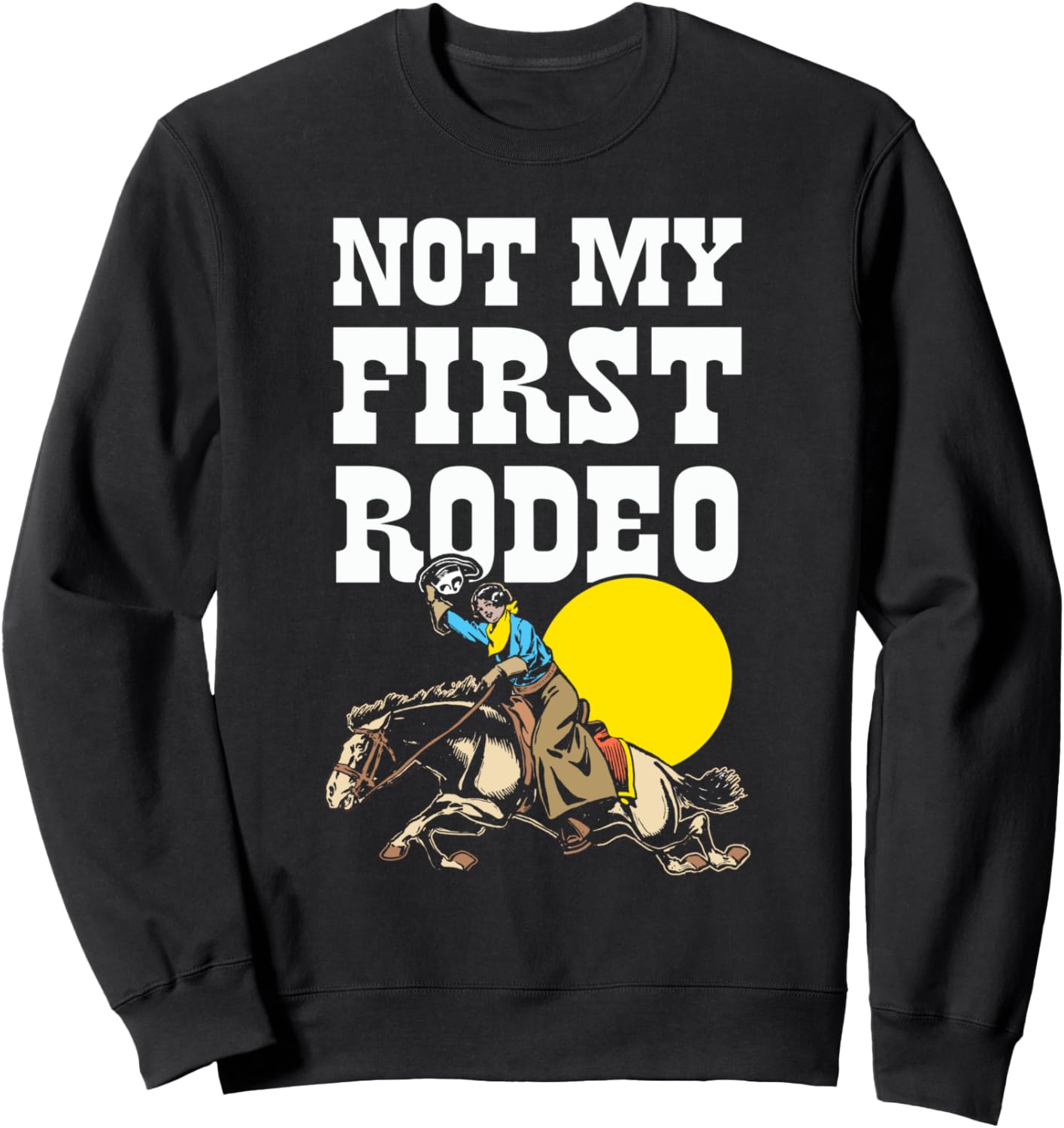 Не первое мое родео! Забавная винтажная толстовка в стиле вестерн с изображением девушки-участницы родео Festy Rave Tees, черный
Не первое мое родео! Забавная винтажная толстовка в стиле вестерн с изображением девушки-участницы родео Festy Rave Tees, черный