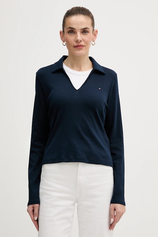 Хлопковый лонгслив Tommy Hilfiger, темно-синий
Хлопковый лонгслив Tommy Hilfiger, темно-синий