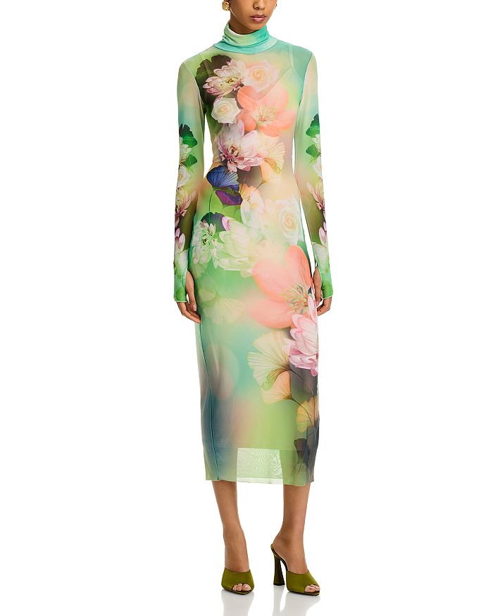 Шайлин Платье-миди с водолазкой и цветочным принтом AFRM, зеленый
Шайлин Платье-миди с водолазкой и цветочным принтом AFRM, зеленый