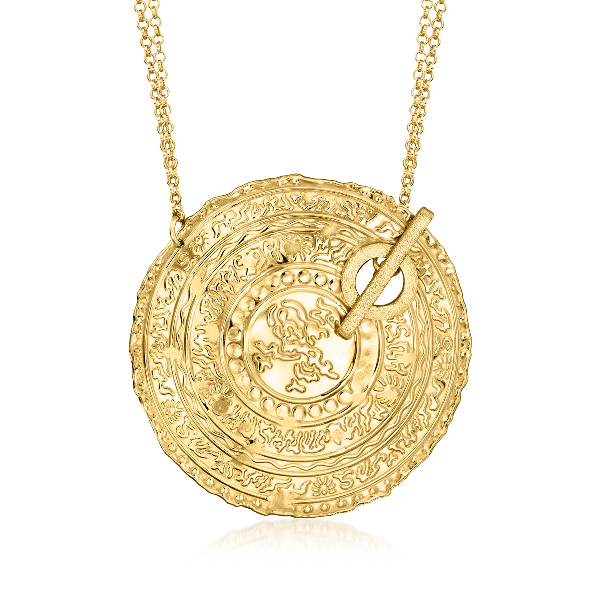 Итальянское ожерелье-тогл Ross-Simons из 18-каратного золота с текстурой и полировкой в арабском стиле Ross-Simons, 18 In
Итальянское ожерелье-тогл Ross-Simons из 18-каратного золота с текстурой и полировкой в арабском стиле Ross-Simons, 18 In