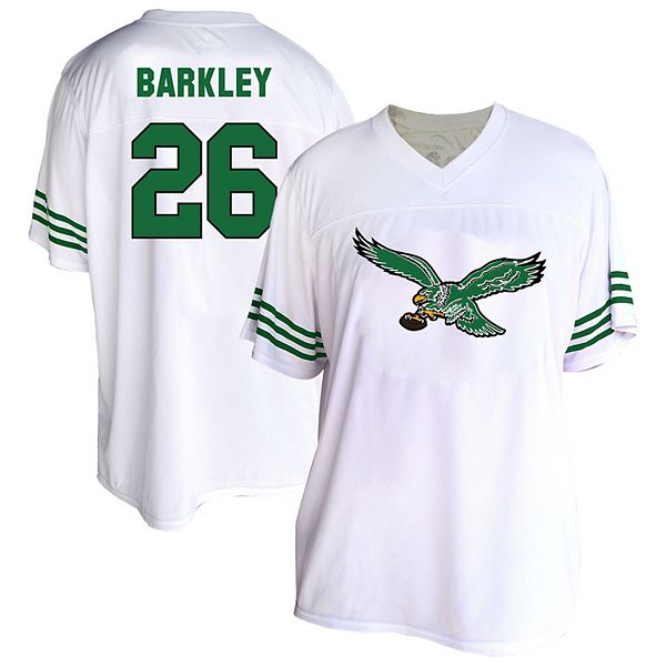 Женская футболка Philadelphia Eagles Saquon Barkley белая plus size Fanatics
Женская футболка Philadelphia Eagles Saquon Barkley белая plus size Fanatics
