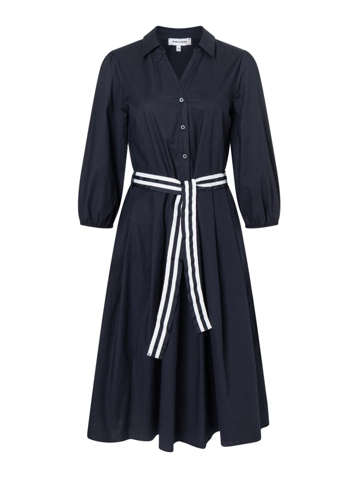 More & More Платье-рубашка с полосатым поясом темно-синего цвета
More & More Платье-рубашка с полосатым поясом темно-синего цвета
