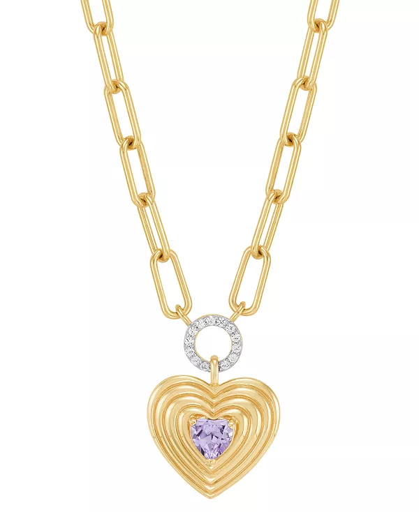 Ожерелье с подвеской в форме сердца и круга из граната (3/8 карата tw) и белого топаза (1/10 карата tw) длиной 18 дюймов из стерлингового серебра с позолотой 14 карат Macy'S, amethyst
Ожерелье с подвеской в форме сердца и круга из граната (3/8 карата tw) и белого топаза (1/10 карата tw) длиной 18 дюймов из стерлингового серебра с позолотой 14 карат Macy'S, amethyst