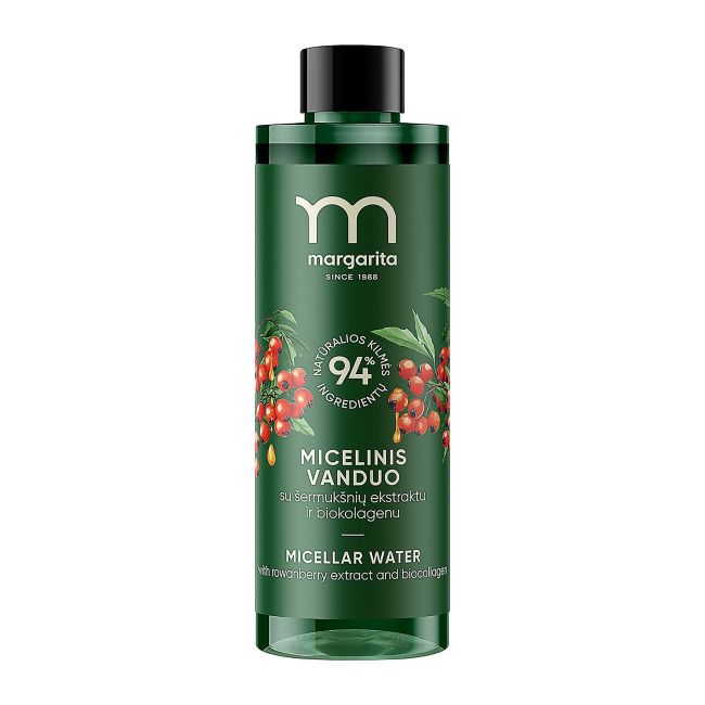 Мицеллярная вода с экстрактом рябины и биоколлагеном Margarita, 200 мл
Мицеллярная вода с экстрактом рябины и биоколлагеном Margarita, 200 мл