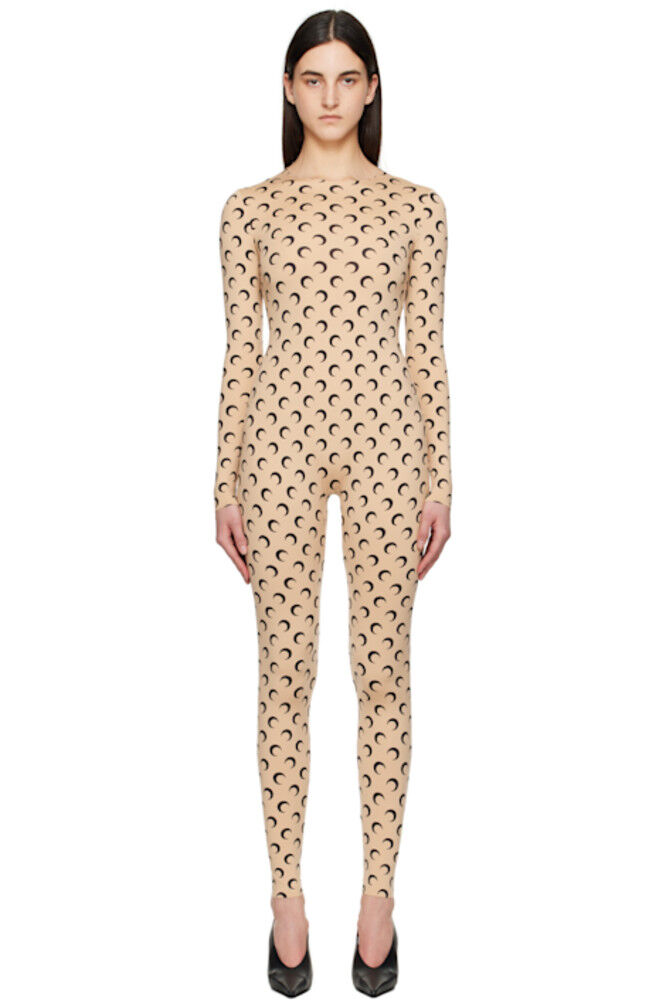 Бежевый комбинезон Moon из переработанного джерси Marine Serre
Бежевый комбинезон Moon из переработанного джерси Marine Serre