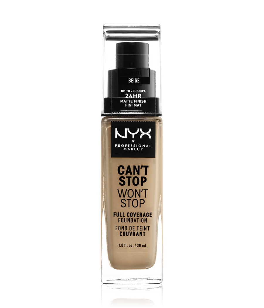 Жидкая основа NYX Professional Makeup Can't Stop Won't Stop 24-Hour Foundation, Nr. 11 - Beige, 30 ml
Жидкая основа NYX Professional Makeup Can't Stop Won't Stop 24-Hour Foundation, Nr. 11 - Beige, 30 ml