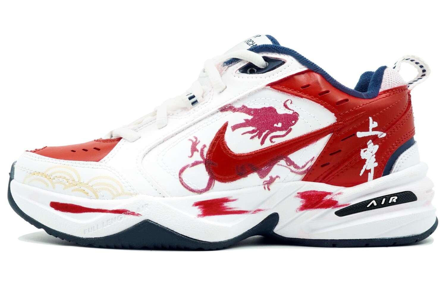 Кастомизированные кроссовки Nike Air Monarch 4 Chunky Sneakers Unisex, белый/красный
Кастомизированные кроссовки Nike Air Monarch 4 Chunky Sneakers Unisex, белый/красный